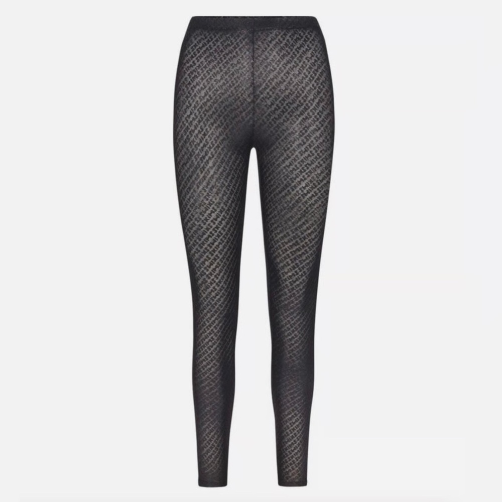 Skims Logo Mesh Onyx Foil Leggings size small